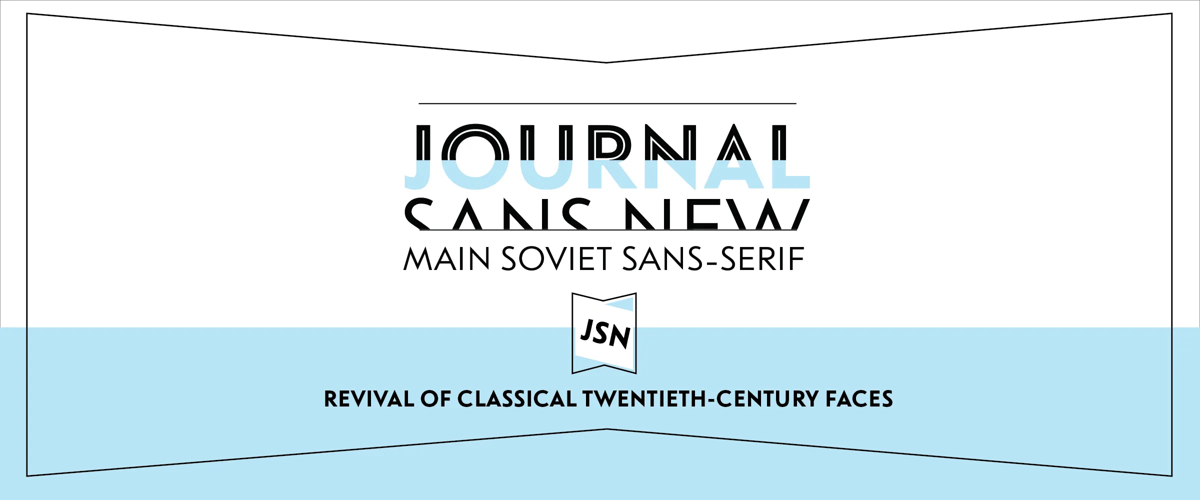 Journal Sans New title page: main Soviet sans-serif, a revival of classical twentieth-century faces